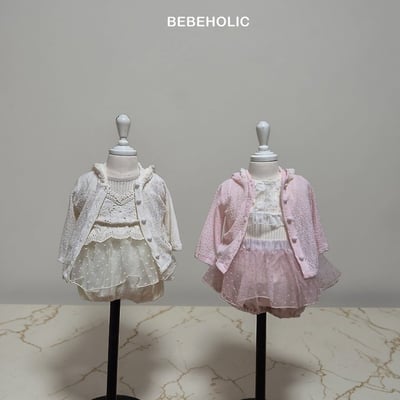 Bebe holic53｜(3m-18m) 花邊連帽開衫5