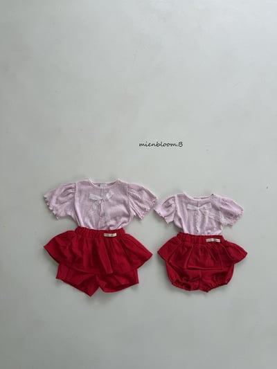 Bloom.b18｜(55cm-118cm) 羅紋蕾絲緞帶上衣3