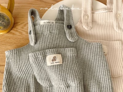 Valubebe07｜(65-80) 華夫格吊帶包屁衣11