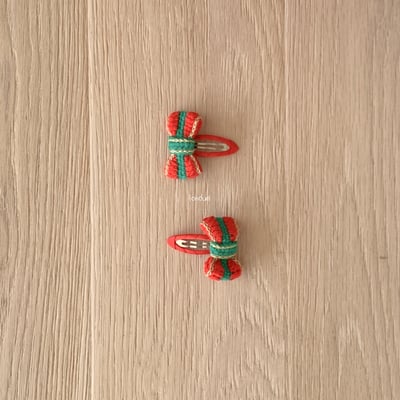 Fondue 41｜(Free)  聖誕蝴蝶結髮夾1