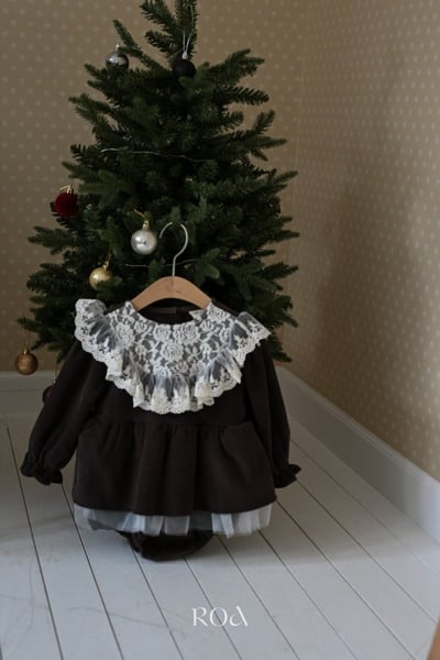 ROA46｜(6m-18m) 2色玫瑰蕾絲薄紗裙包屁衣3