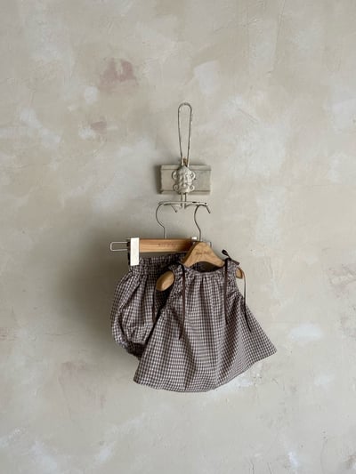 Anne Shirley40｜(1y-5y) 1色格紋緞帶無袖套裝12