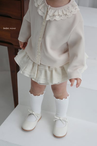 bebe nine16 (65-90) 2色層次荷葉蕾絲包屁裙12