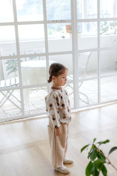 M-KIDS20｜(65-115cm) 2色燈心絨軟綿直筒長褲13