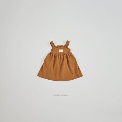 bebe nine29 (65cm-115cm) 3色荷葉摺邊吊帶洋裝13