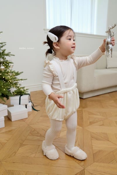 bebe nine40 (65cm-115cm) 3色柔軟摺邊上衣4