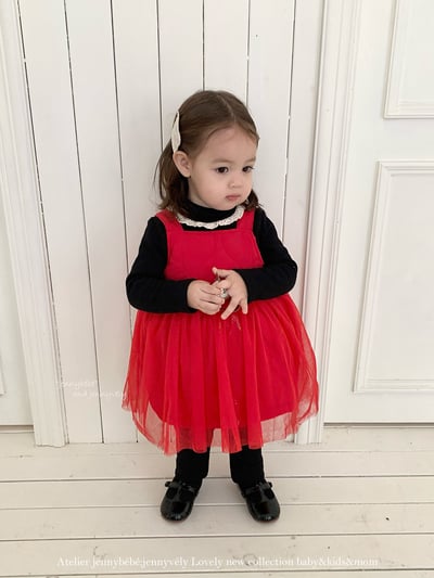 JE 418｜(80-110cm)  絎縫線蕾絲洋裝23