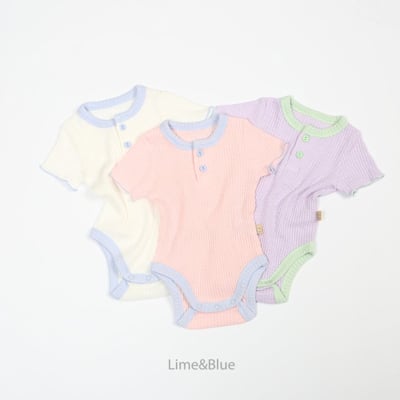 LIME&BLUE08｜(55-80cm)  馬卡龍包屁衣4