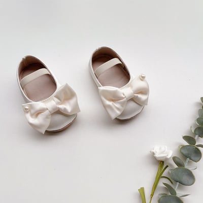 蝴蝶結緞面珍珠學步鞋8