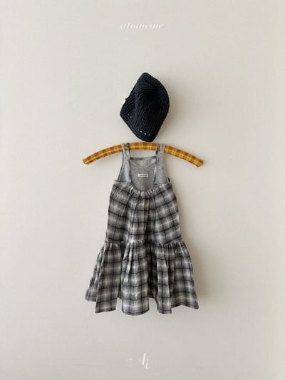Atomeme12｜(70-110) 格紋棉麻洋裝15