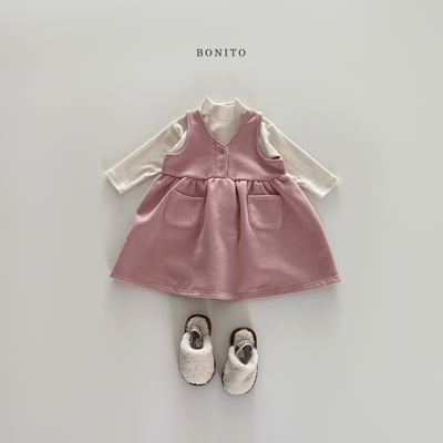 Bonito32｜(75cm-125cm) 素面高領上衣3