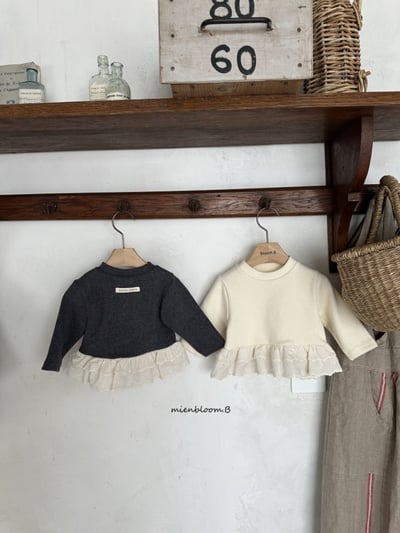 Bloom.b21｜(0m-24m/85cm-125cm) 磨毛蕾絲荷葉邊上衣12