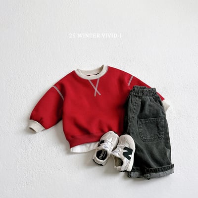 vivid56｜(78cm-125cm) 撞色休閒上衣12