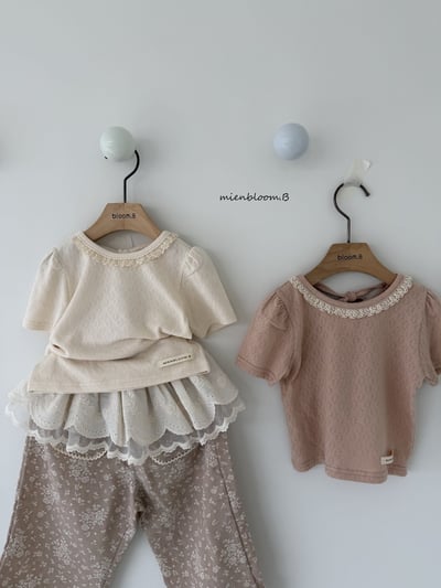 Bloom.b17｜(55cm-118cm) 蕾絲滾邊透氣上衣7