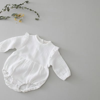 LEMONADE53｜(55cm-85cm) 2色飛袖蕾絲包屁衣含帽子12