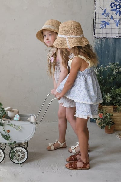 FLO30｜(75-140) 田園碎花無袖上衣9