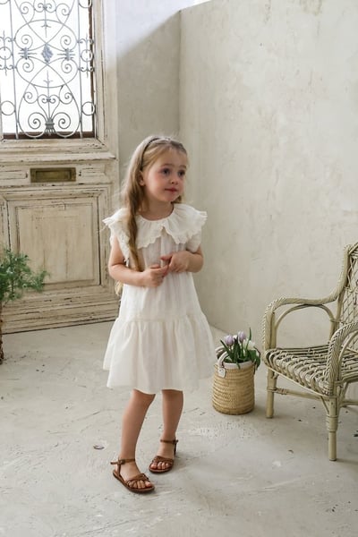 FLO31｜(75-140) 荷葉領蛋糕洋裝21