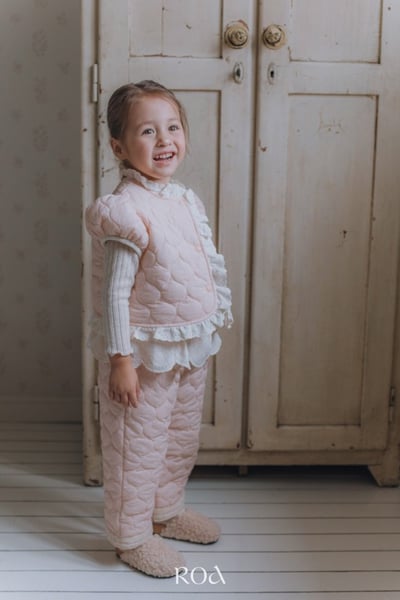 ROA08｜(80cm-120cm) 2色菱格蕾絲邊鋪棉褲13