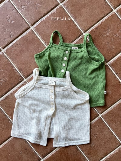 thelala28｜ (70-115) 透氣排釦細肩背心3