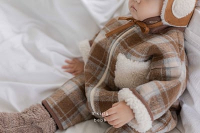 M-KIDS17｜(55-85cm) 1色保暖刷毛飛行綁帶帽7