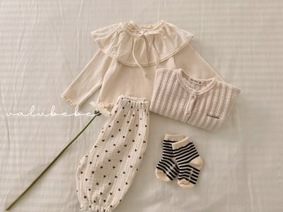 Valubebe67｜(65-90) 棉麻印花縮口褲6