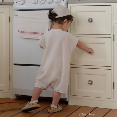 bebe nine41  (6m-24m) 2色樸素鈕釦口袋裝8