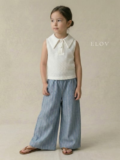 Mon petit12｜(73-118cm) 2色亞麻條紋寬褲4