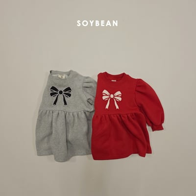 Soybean26｜(75cm-118cm) 蝴蝶緞帶印花公主袖洋裝11