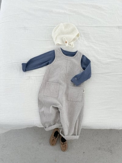 MiniRobe42｜(70-110) 無袖格紋拉鍊連身衣17