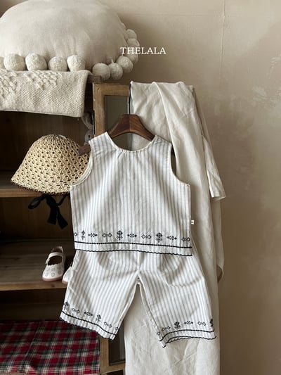 thelala40｜ (70-115) 條紋刺繡圖騰套裝5