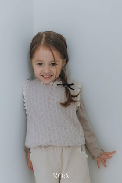 ROA30｜(80cm-120cm) 2色甜美針織花邊背心7