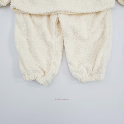 bebe nine41 (65cm-115cm) 2色抓絨荷葉領套裝6