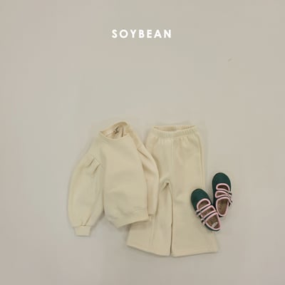 Soybean08｜(75cm-118cm) 公主袖喇叭褲內刷毛套裝9