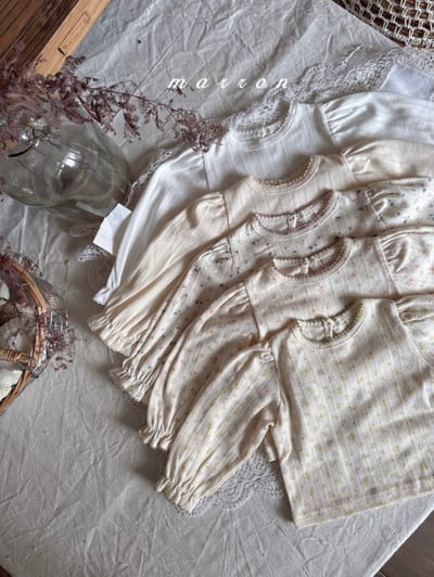 Marron06｜(1y-6y) 公主袖滾邊上衣5