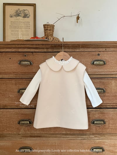 JE625｜(80cm-110cm) 玫瑰刺绣背心連身裙7