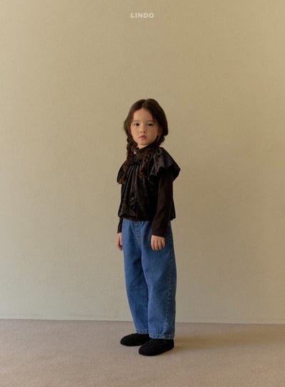 Lindo43｜(80cm-125cm) 絲絨抓皺短袖上衣16