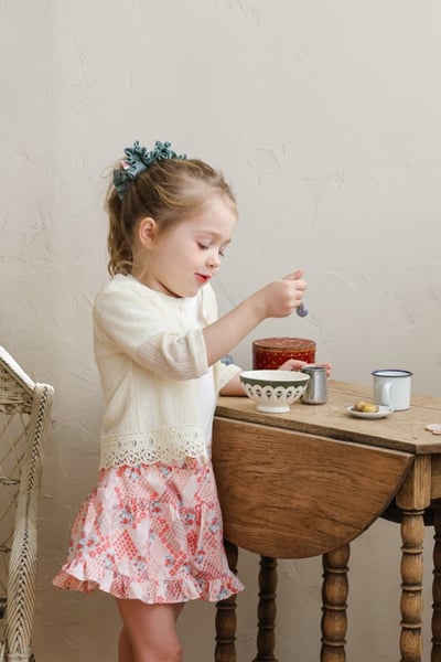 FLO04｜(75-140) 四色蕾絲七分袖開衫13