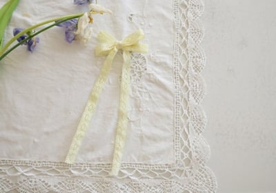 FLO04｜(free) 3色蝴蝶結緞帶髮夾15