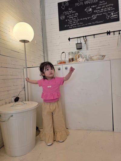 Color17｜(75-115cm) 荷葉邊兩件式上衣13