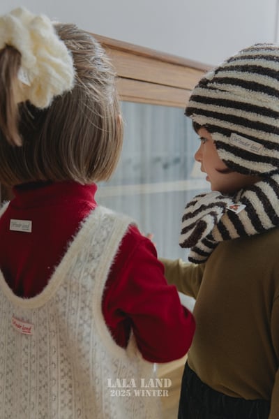 lala land48｜(free) 2色條紋保暖毛帽10
