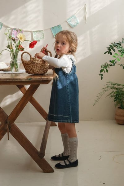 FLO42｜(75-140) 3色蕾絲翻領上衣11