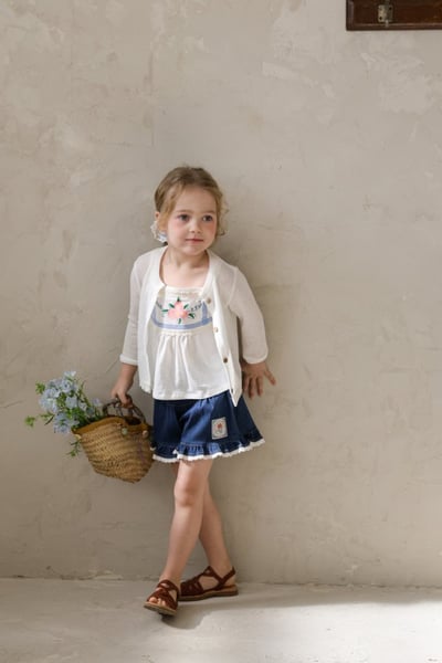 FLO21｜(75-140) 蕾絲開衫素外套16