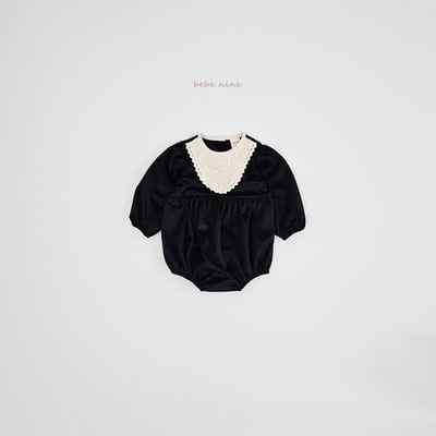 bebe nine10 (55cm-75cm) 2色絲絨蕾絲包屁衣18