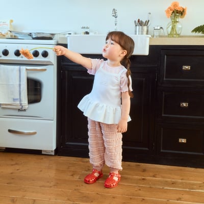 1st blue21｜(~93-118cm) 細肩荷葉邊背心9