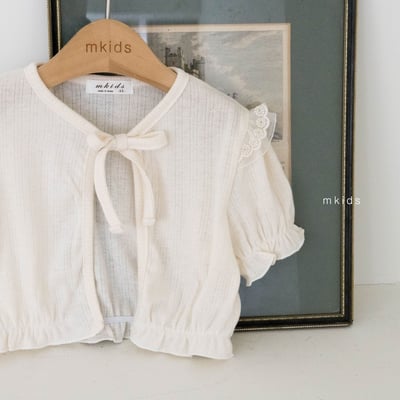 M-KIDS10｜(65-115cm) 短袖開襟綁帶外套21