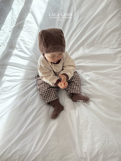 lala land42｜(60cm-83cm) 2色格紋內刷毛長褲8