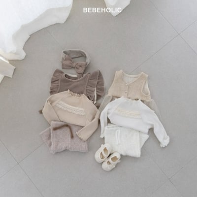 Bebe holic12｜(3m-18m) 蕾絲捲邊上衣11