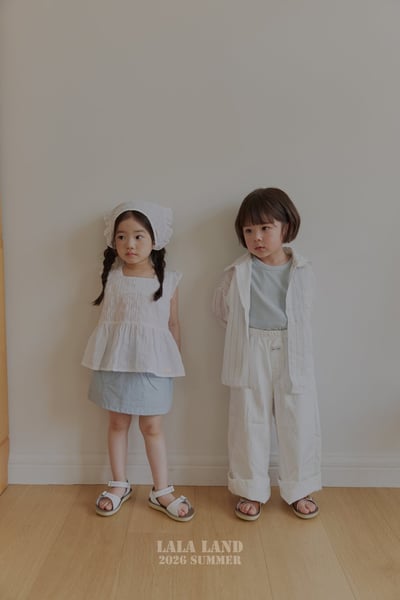 lala land68｜(75-120cm) 2色反摺直筒長褲5