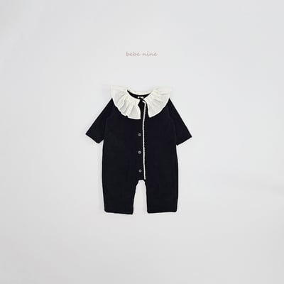 bebe nine52 (55cm-85cm) 2色荷葉翻領滾邊連身衣9