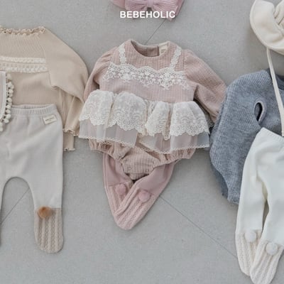 Bebe holic31｜(3m-18m) 絨球撞色褲襪14